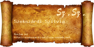 Szekszárdi Szilvia névjegykártya
