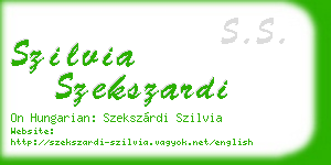 szilvia szekszardi business card